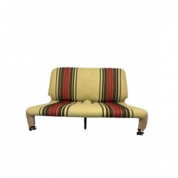 funda beige rayado banqueta...