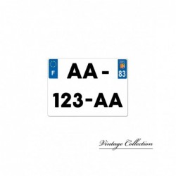 Matrícula cuadrada con...