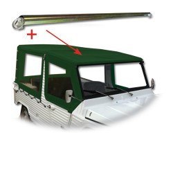 Techo pvc verde más traviesa
